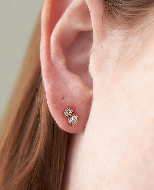 The Duo Bezel Studs